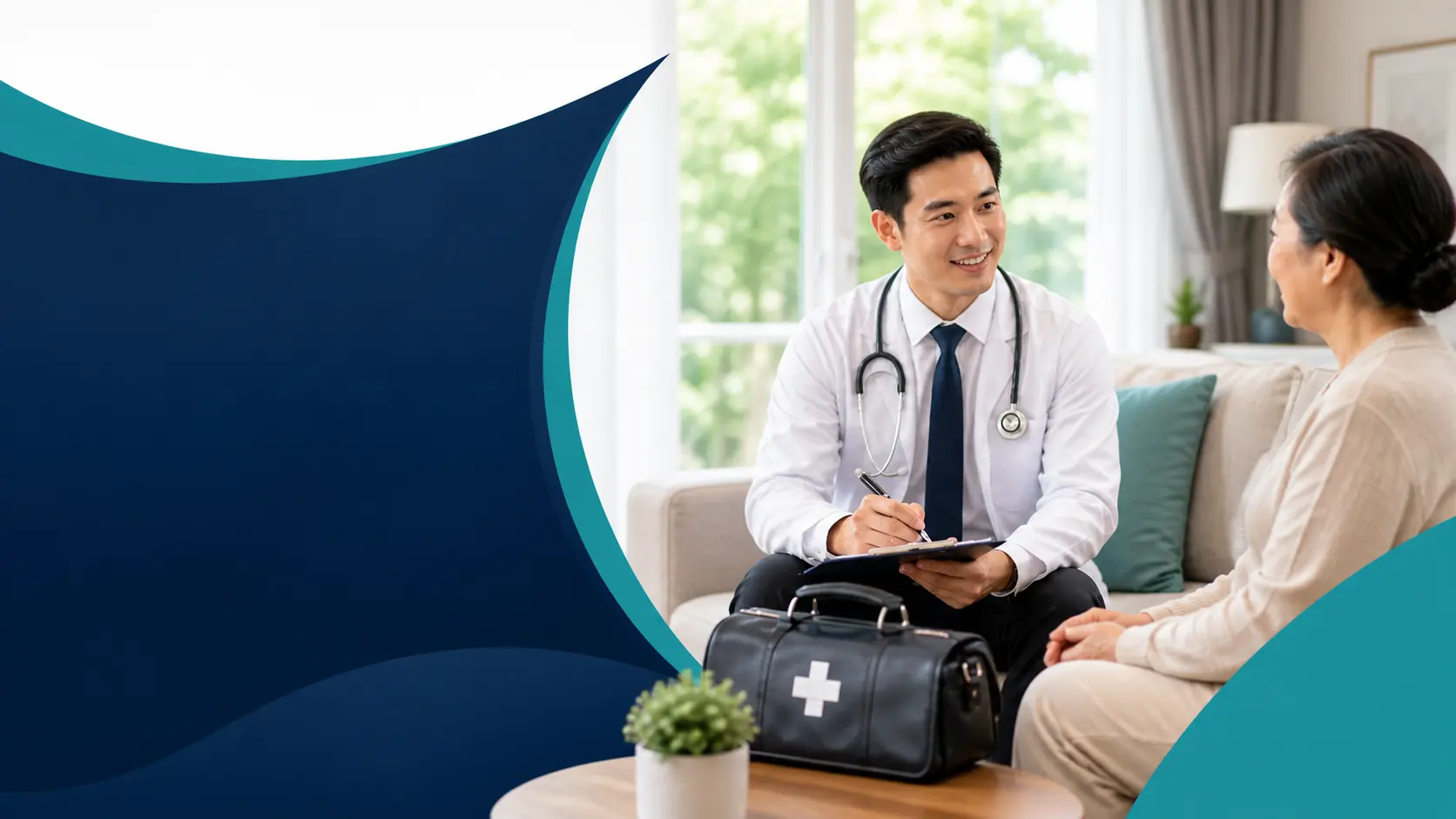 Doctor house call consultation at home